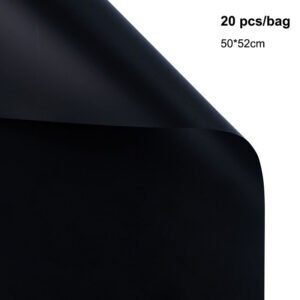 Black floral paper wrap