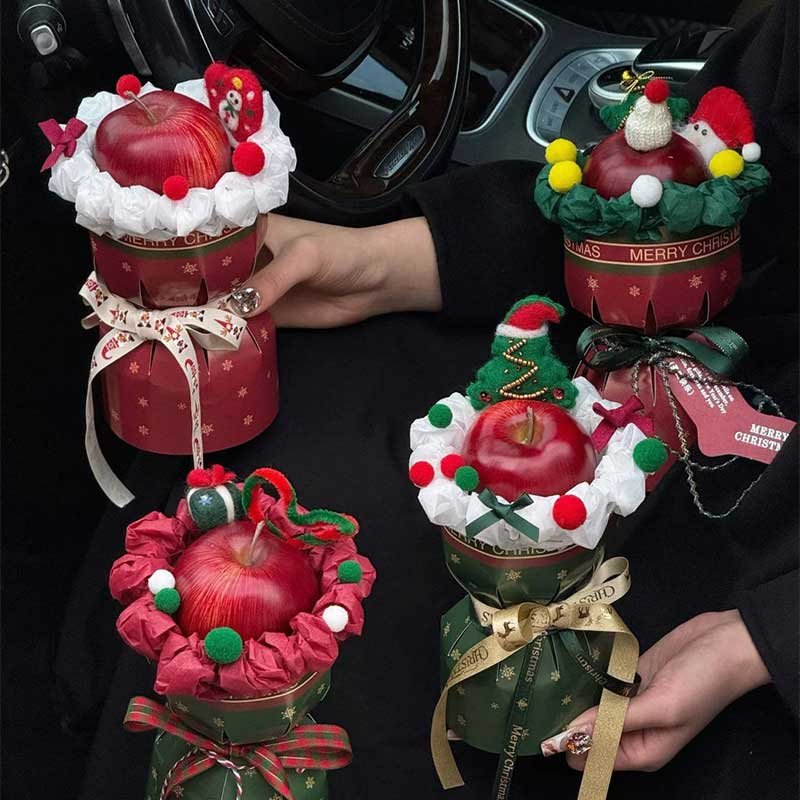 Christmas bouquet wrapping