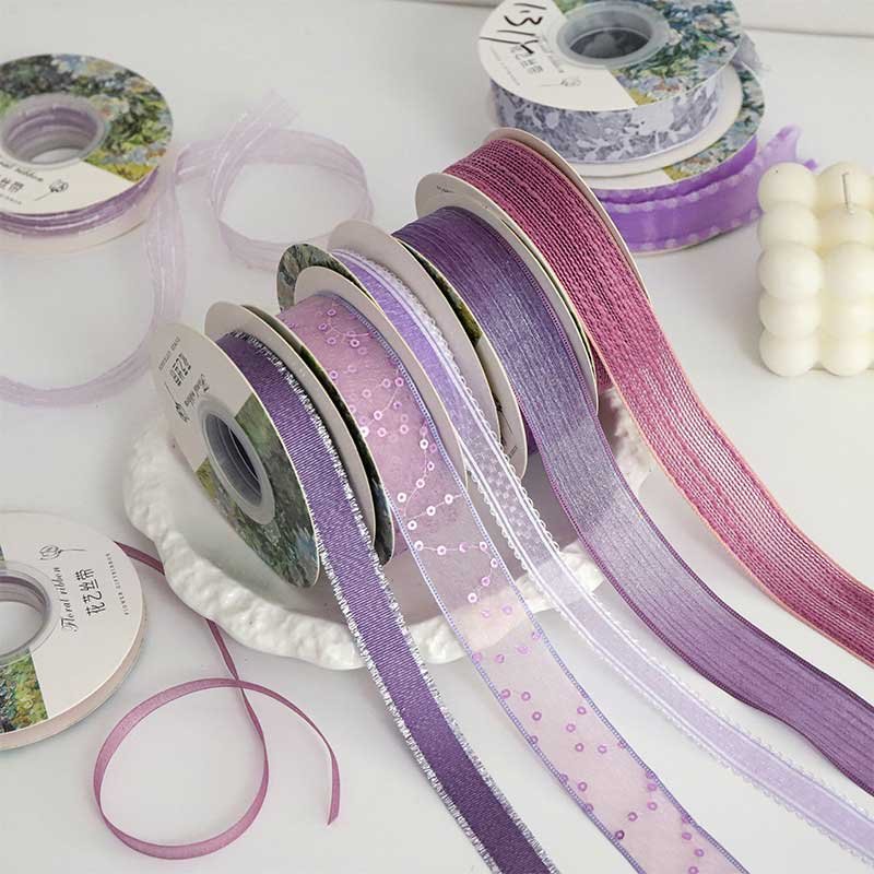 Purple bouquet ribbons - Image 2