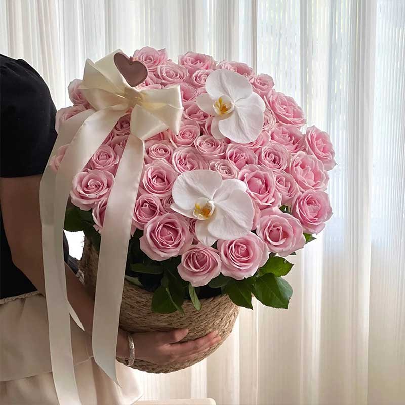 Rattan flower basket - Image 2