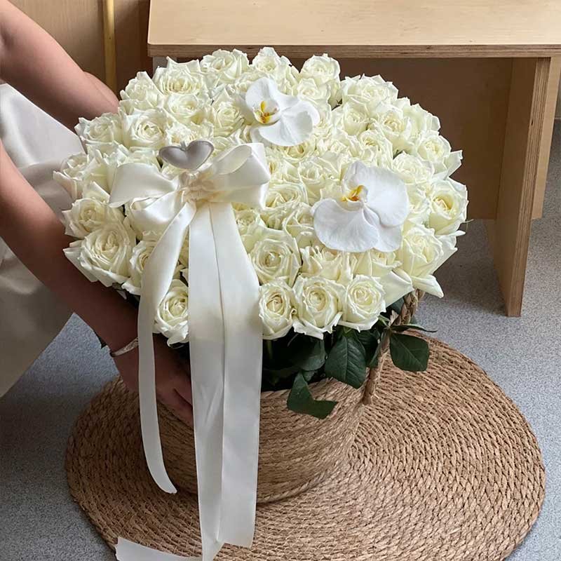 Rattan flower basket - Image 3