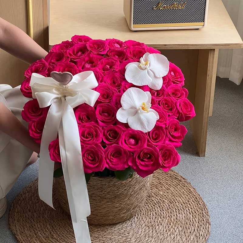 Rattan flower basket - Image 4