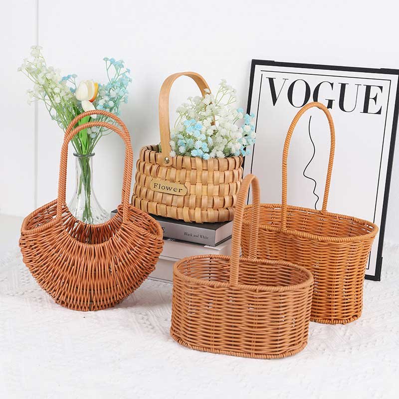 Bouquet packaging basket