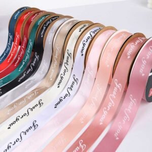 Flower wrapping ribbons