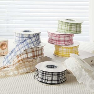 plaid wavy ribbon