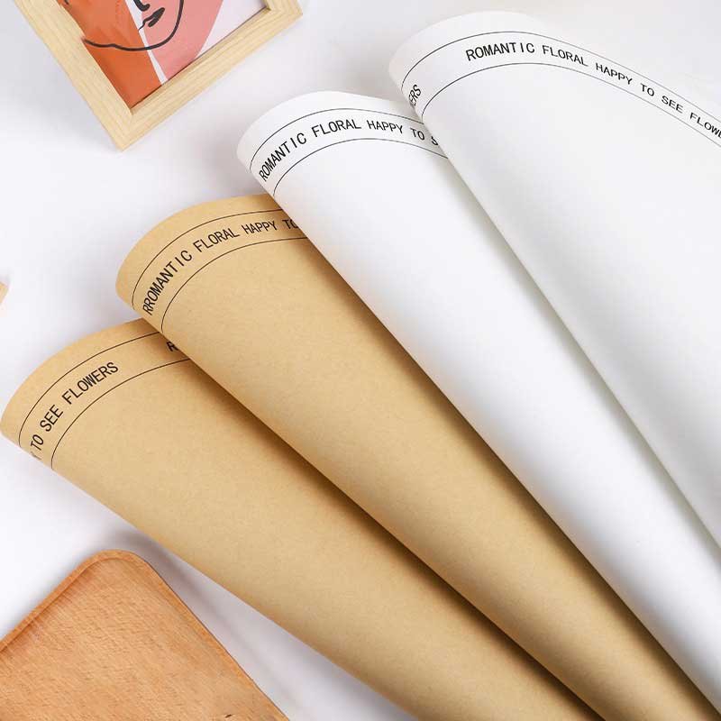 Brown paper flower wrap