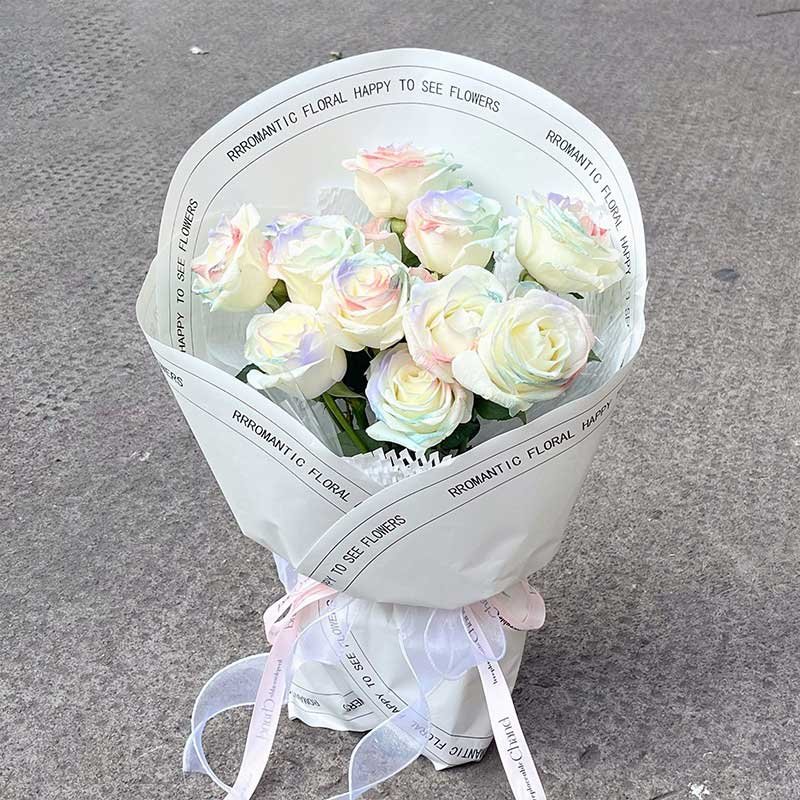 Brown paper flower wrap - Image 4