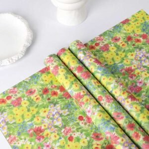 Flower wrapping paper roll