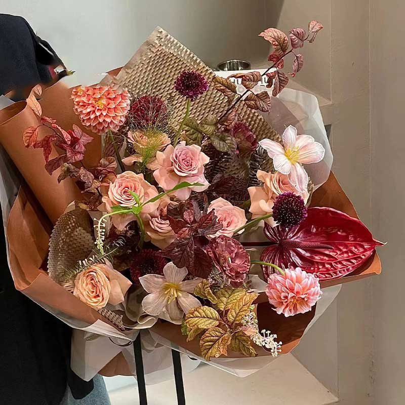 Brown floral paper - Image 5