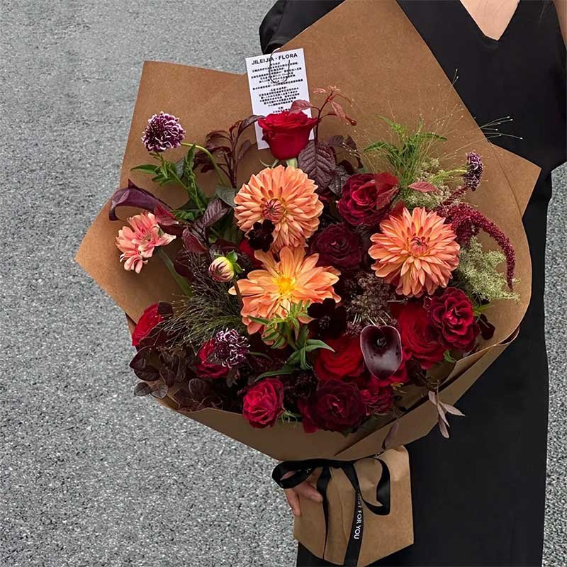 Paper for bouquet nearby