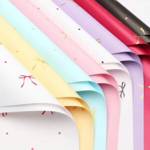 Bow floral wrapping paper