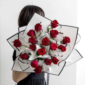 White bouquet wrapping paper