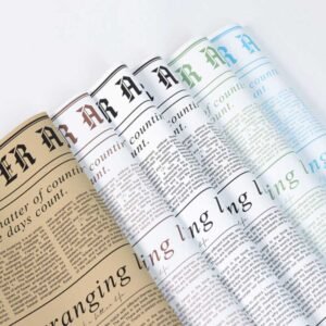 Newspaper flower wrap