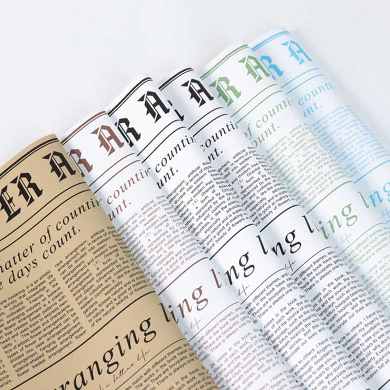 Newspaper flower wrap