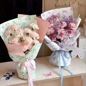 floral wrapping paper film