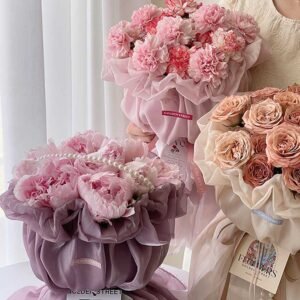 Floral wrapping silk fabric